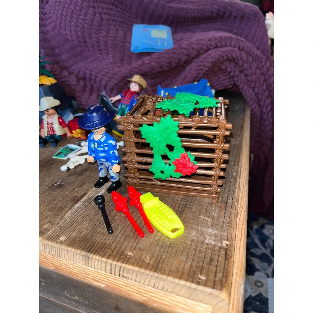 Playmobil Adventure Lot ATV Canoe Tent Figures Skeleton Jungle Safari